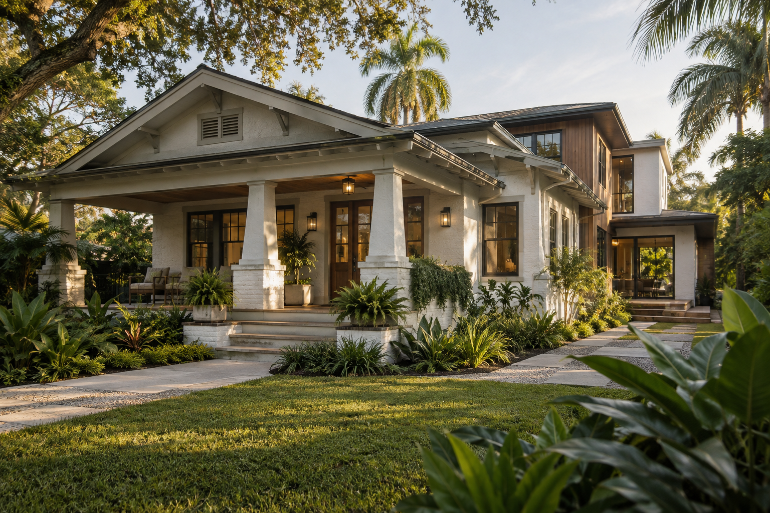 Restored Tampa bungalow with contemporary addition
